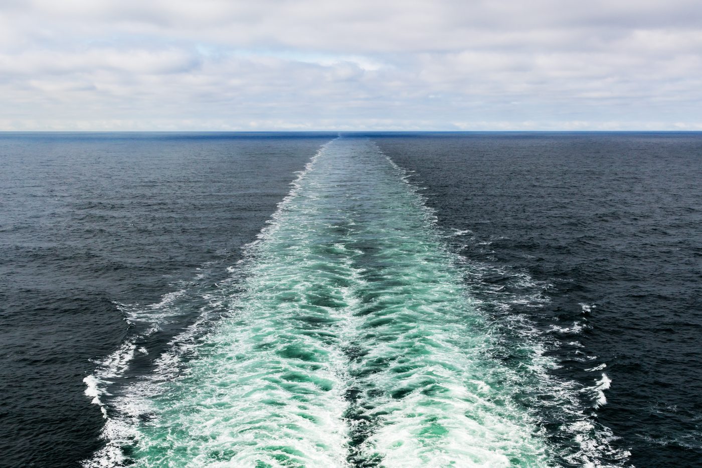 Aerial view of open ocean water